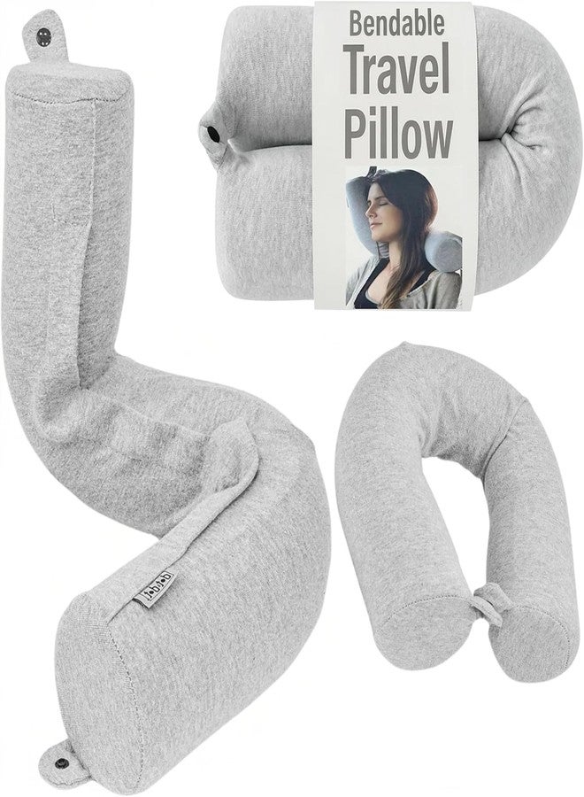 Dot&Dot Dot¨ Twist Memory Foam Travel Pillow For Neck, Chin, Lumbar And Leg Support (Grey), Small - Image 1